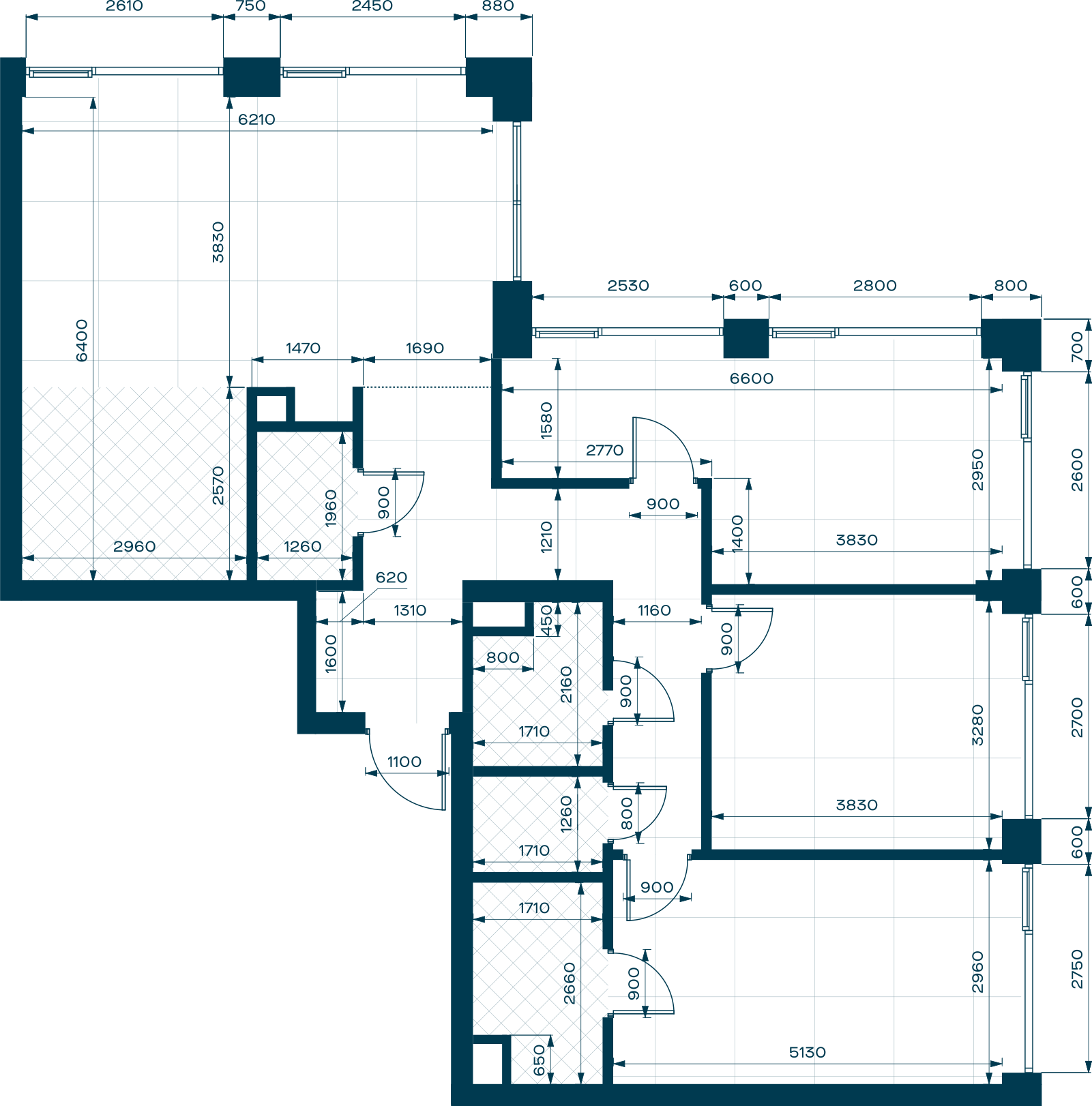 Планировка: 3-комнатная, 114,1 м²
