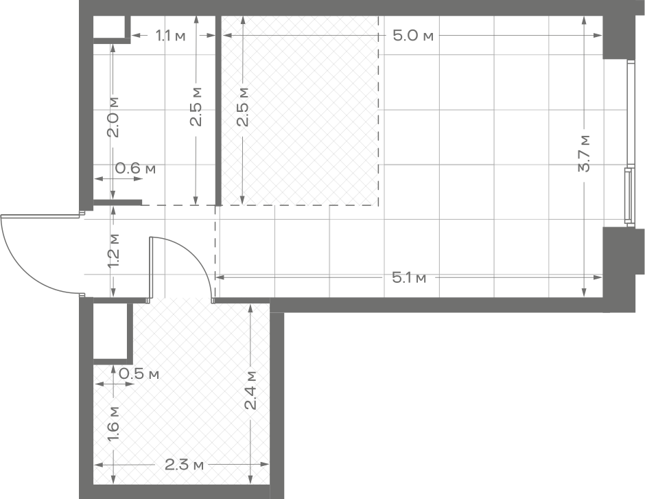 Планировка: Студия, 29,6 м²